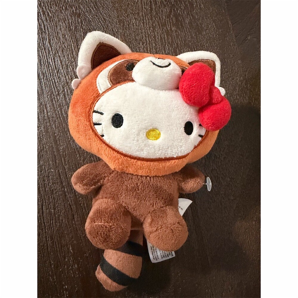 Sanrio Hello Kitty Red Panda Costume Plush Stuffed Animal Multicolor 6.5”
